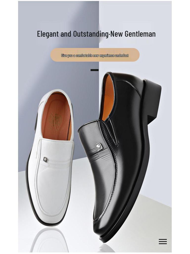 Мужские летние деловые кожаные сандалии: Дышащие, Мягкая подошва, Нескользящие, Полый дизайн, Идеально для папы среднего возраста.