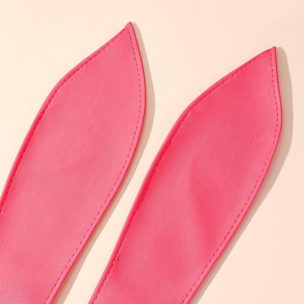 Elegant Knotted Waistband PU Leather Long Bowknot Ties  For Skirts Dress Top Clothes Coat