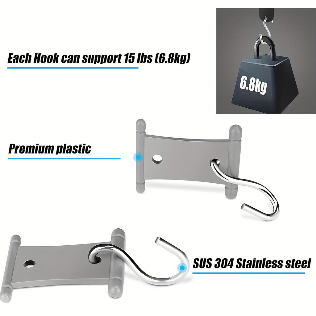 4/8/12/16Pcs S-Shaped Camping Awning Hooks Clips RV Tent Hangers Light Hangers For Caravan Camper Hooks Accessories Outdoor Supplies