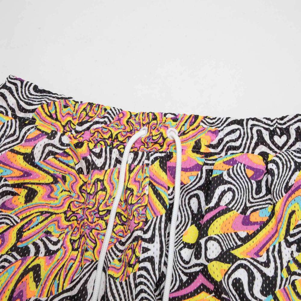 Puma X Dexters Laboratory All-Over Print Повседневные шорты средней посадки со шнурком Мужские шорты Черные 625337-01