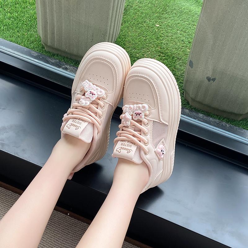 Fashion CRLAYDK Women's Classic Mesh Fashion Sneakers Casual Tennis Breathable Skate Shoes Platform Walking Anti Slip Cute Trainers