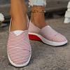 Fashion Spring Women's Shoes Fabric Tennis Women's Slip-On Flats Women's Canvas Sneakers Woman Wedge Thick-soled Flats