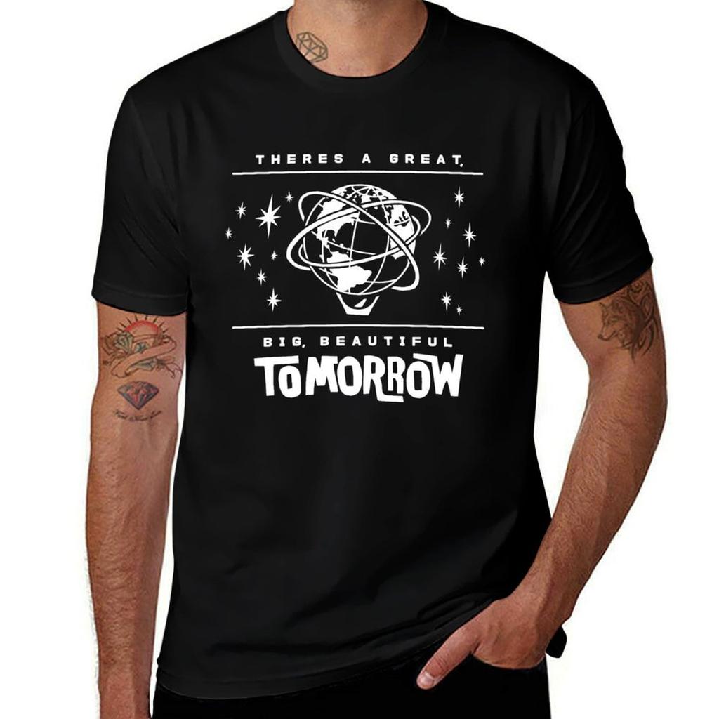Great, Big, Beautiful Tomorrow (white And Navy) T-shirt Essential T Shirt T Shirts Cotton 100% T Shirt Custom Print T-shirt
