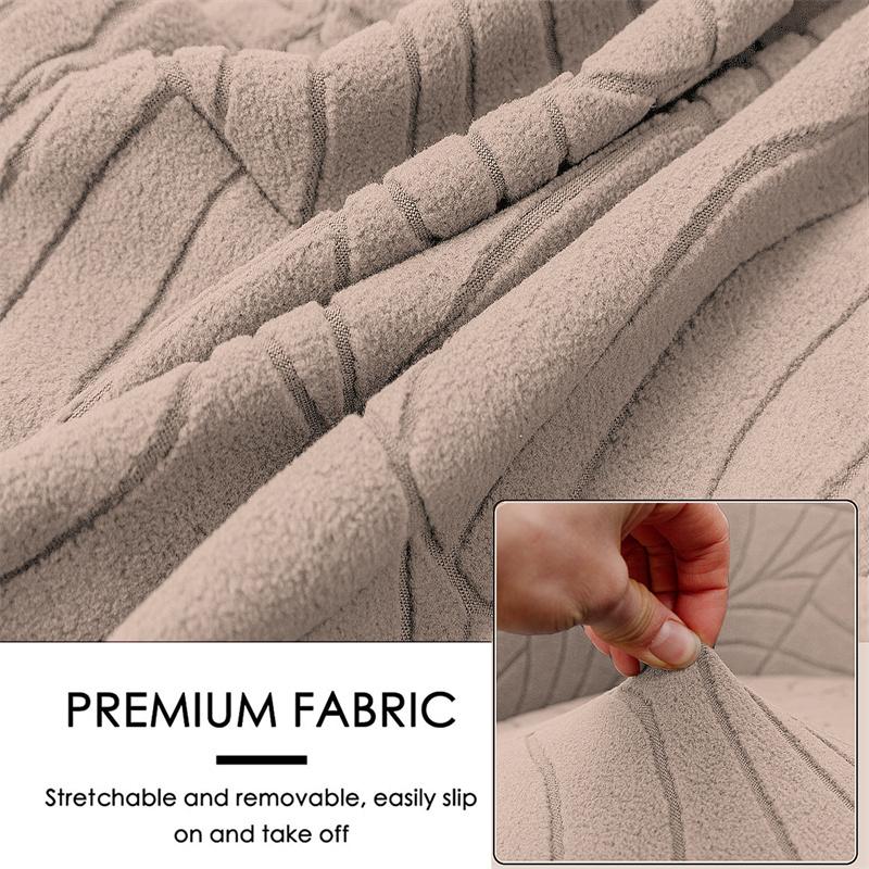 Elastic Club Chair Cover Leaves Jacquard Single Armchair Slipcovers Living Room Solid Color Bar Sofa Covers Furniture Protector