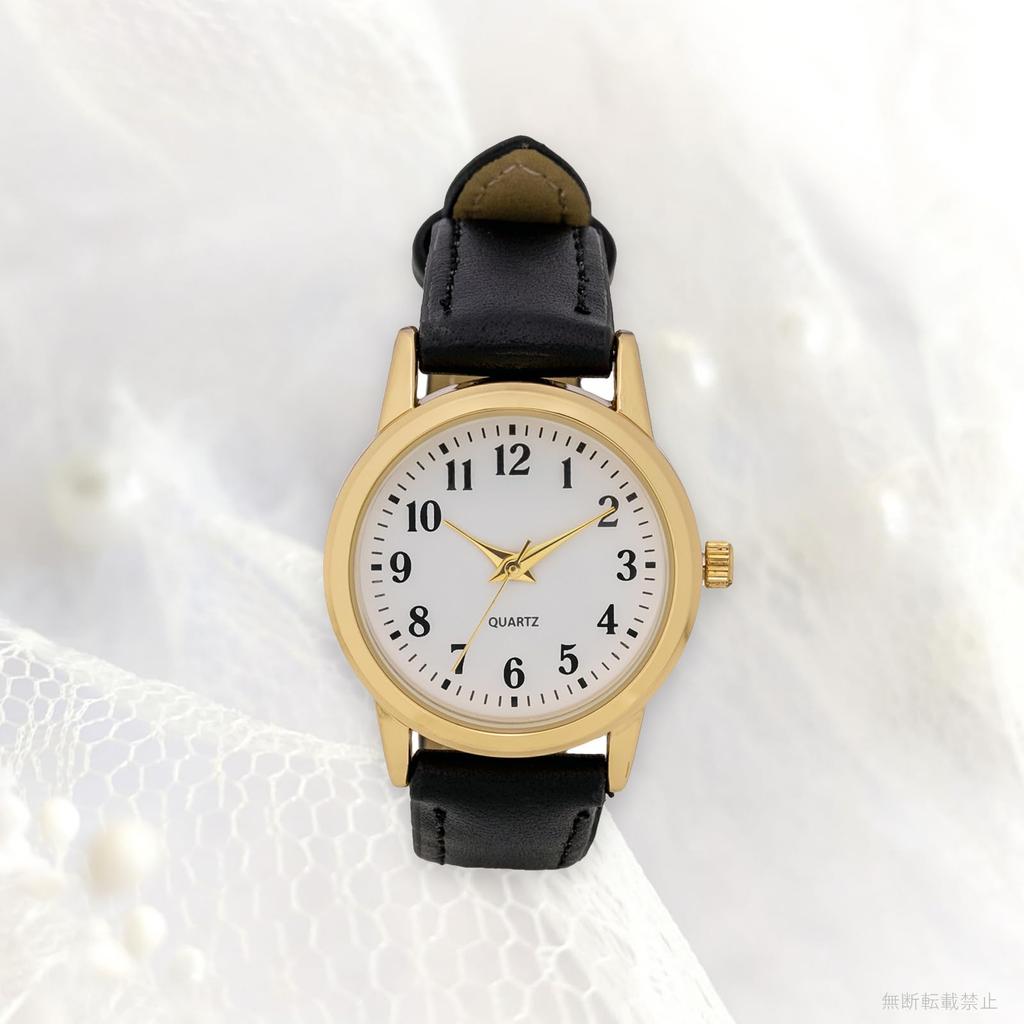 [Fieldwork] Женские часы с аналоговым кожаным ремешком, черные, салонные, PP005-4