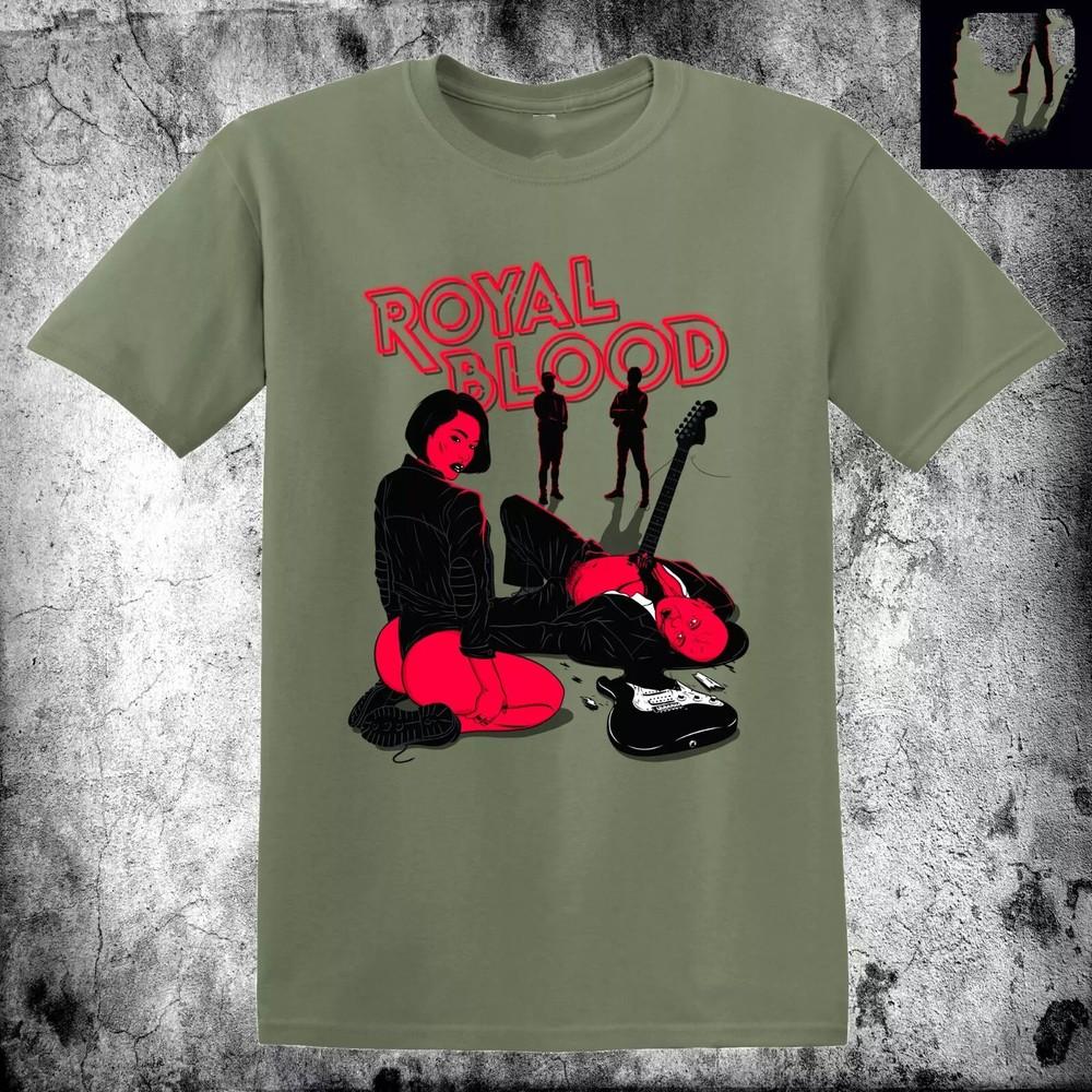 Royal Blood Hard Rock Band Tee Unisex Heavy Cotton T-SHIRT S-5XL Green Unisex T-Shirt