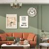 Large Wall Clocks for Living Room Decor 16 Inch Round Decorative Clocks for Walls Non Ticking Wall Clock Battery Operated(No Solid Wood, It is with MD