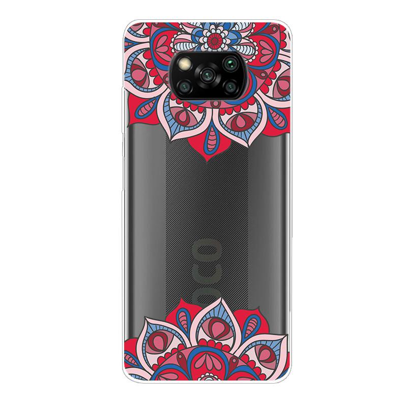 Чехол для Xiaomi Poco X3 NFC ТПУ Силикон Мягкий Мультяшный Прозрачный Чехол для Poco X3 Pro Чехол для Телефона PocoX3 Pro Global Прозрачный Coque