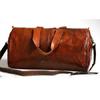 Коричневая винтажная кожаная сумка duffel Travel Bag Garment Night Bag для мужчин