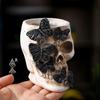 Cross-Border Halloween Butterfly Skull Resin Pen Holder Ornament