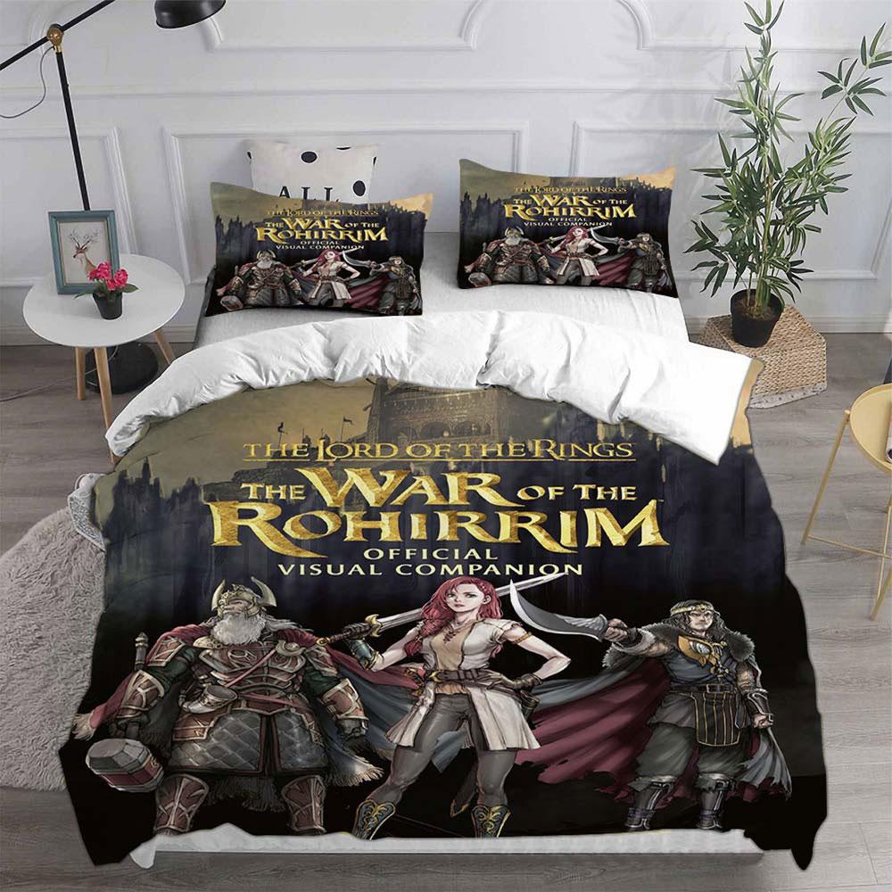 The Lord Of The Rings War Of The Rohirrim Bedding Sets Bed Cover Comforter Duvet Cover Pillow Case 2-3 Pieces Sets