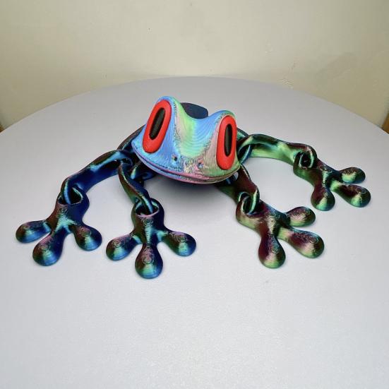 3D-печатная магнитная игрушка-лягушка с подвижными суставами, магнит на холодильник в виде лягушки, шарнирная подвижная модель лягушки, фигурка, украшение, орнамент