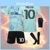 Комплект футбольной формы Месси Майами для взрослых и детей, дышащая полиэстеровая ткань, экспортное качество