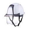 TOYO Helmet with Shield Venti Plus with Styrofoam White/Smoke/Clear No.391F-S-C