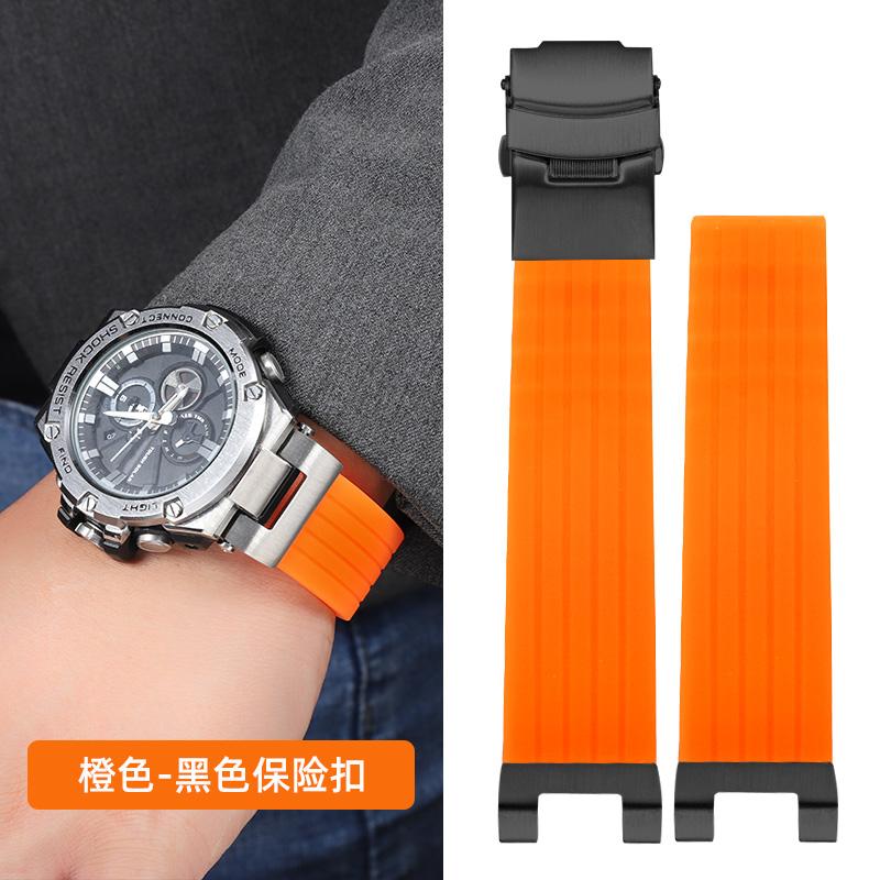 Для часов Casio gst-b100 ремешок силиконовый мужской GST-W300 210 400G S130 S310 S330 B100 ремешок металлический адаптер Модифицированный резиновый ремешок для часов