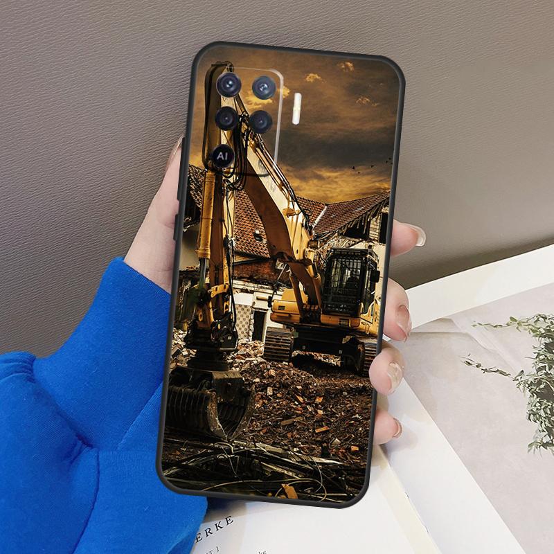 Excavator Case For Oppo A77 A57 A17 A60 A80 A40 A74 A54 A94 A78 A98 A18 A38 A58 A96 A76 A16 A15 A5 Pro