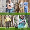 TrustyCane: Light-Up Walking Stick with Voice Broadcast for Seniors, Five-Section Adjustable Design