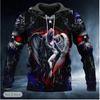 New Men's Skull Hoodie Sweatshirts 3D Print Skull Head Pattern Hooded Pullover Autumn Fashion Casual Sweatshirt Hoodie