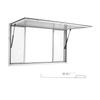 VEVOR Concession Window 1524x915mm Aluminum Alloy Service Window, for Food Truck, Up to 85 Degrees Stand Serving w/ 4 Sliding Acrylic Windows