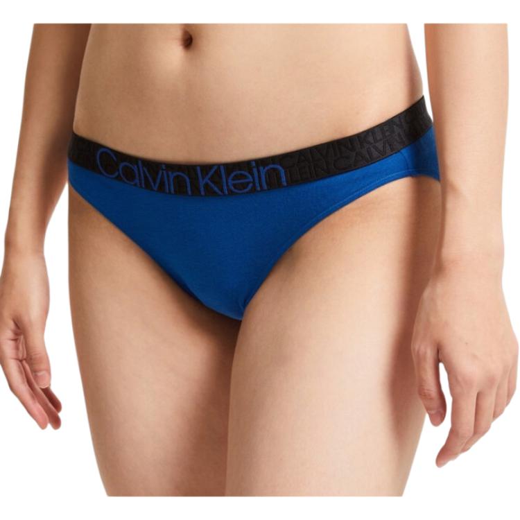 Calvin Klein Large Logo Waistband Hipster Briefs Women Underwear Blue QF6580AD-C6X