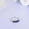 Классическое серебряное женское кольцо с натуральным синим кианитом 1,5 карата, изысканные украшения для женщин, хороший подарок