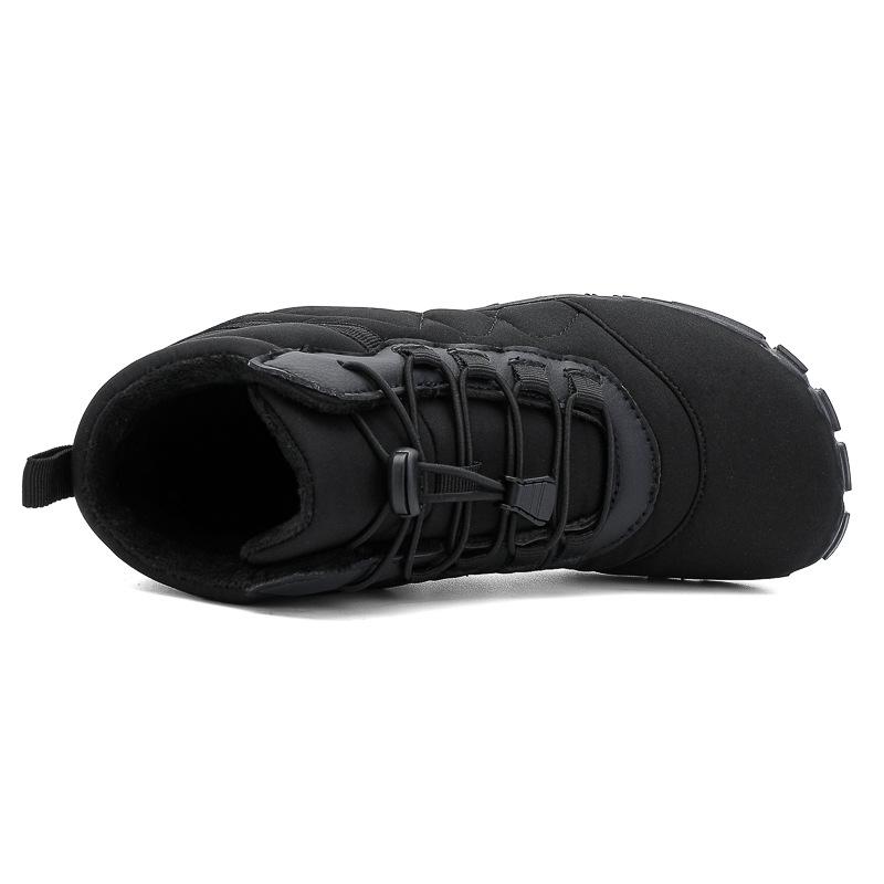 2024 пара водонепроницаемых сноубутсов мужские и женские зимние высокие хлопковые ботинки теплая уличная обувь бархатные пятипалые ботинки