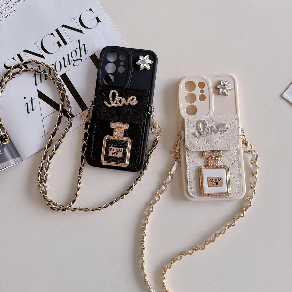 Кожаный чехол через плечо для телефона Samsung Galaxy S22 S23 S24 Ultra Plus A55 A15 A05 A05S A54 A34 A24, женский держатель для карт 5G