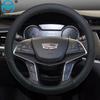 100% бренд DERMAY для Cadillac ATS XT4 XT5 XT6 CTS CT4 CT5 CT6 автомобильный чехол на руль из микрофибры кожаные автоаксессуары