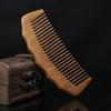 Natural Green Sandalwood Comb, Sandalwood Comb for Women, Anti-static Hair Loss, Big Teeth, Household Curly Hair, Long Hair, Massage Comb Gifts