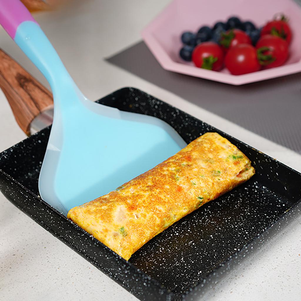 Japanese Omelette Pan Maifan Stone Non-stick Egg Roll Pan Frying Pan With Wood Handle for Baby Kids
