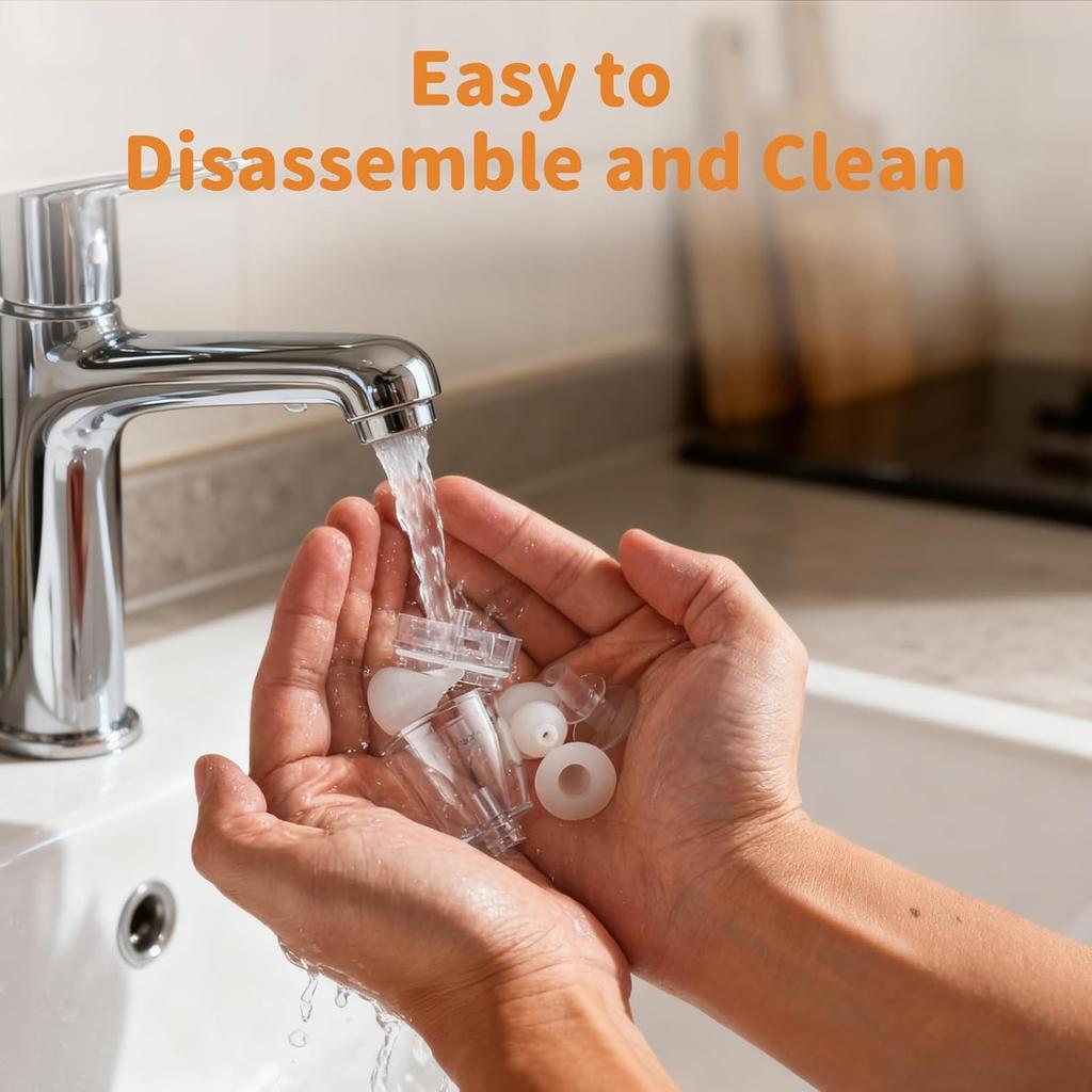 Electric Nasal Aspirator for Babies 3 Suction Levels, 3 Silicone Nozzles, Rechargeable & Portable Nose Cleaner with Soothing Lullaby