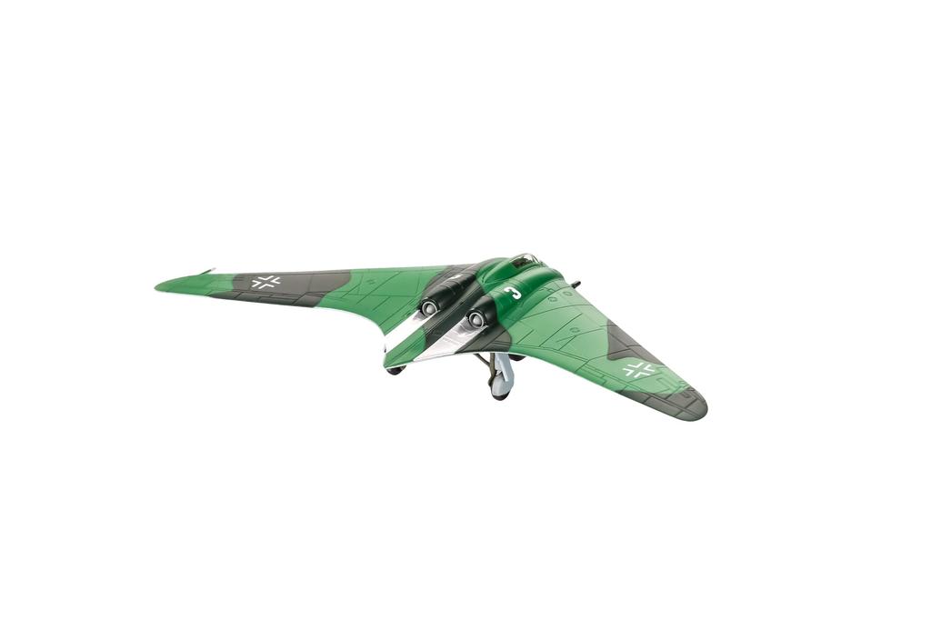 DENYI Scale Fighter Horten Ho 229 Go 229 Flying Wing Miracle of the Empire Series Plastic Model 1/144 Plane, A-0 A-0 Fighter-bomber, 1, Pre-painted,