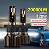 H4 светодиодные фары H1 H7 H8 H9 H11 9005 HB3 9006 HB4 автомобильные светодиодные фары 20000LM 120W 6500K CSP чип дальний ближний свет противотуманные фары