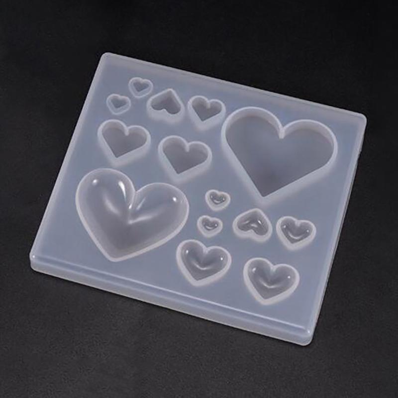 3D Love Heart Shape Silicone Mold Epoxy Resin Kitchen Cake Baking Decoration Chocolate Mold Diy Jewelry Earrings Pendant Tools