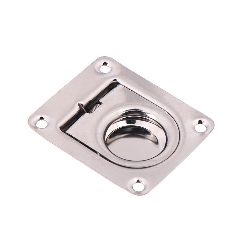 1 шт. 65X56 мм Квадратное подпружиненное кольцо-пуля из нержавеющей стали, ручка для люка палубы лодки, заподлицо, фурнитура для шкафа, утопленные кольца-пули