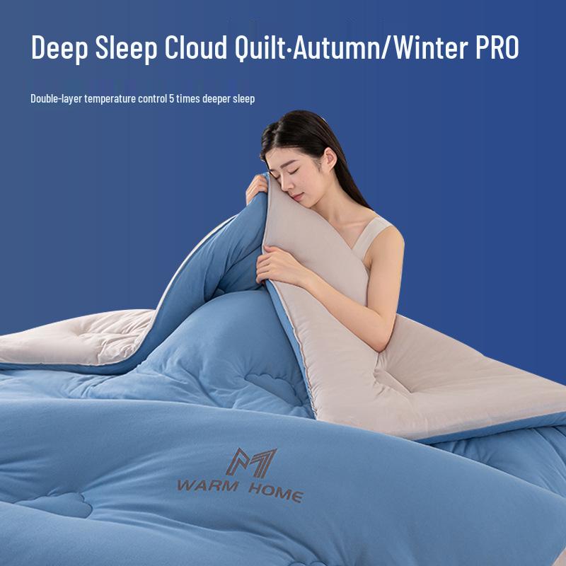 Knitted Cotton Cloud Quilt: Deep Sleep, Warm & Soft for All Seasons
