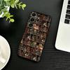 Винтажная книжная полка Кот Чехол для телефона Для Samsung S26,S25,S24,S23,S22,S21,S20,Plus,Fe,Lite,Другие Черный Чехол
