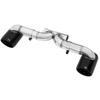 Porsche 718 GT4 Upgrade: Stainless Steel Dual Exhaust with Muffler & Black Tailpipe Tips