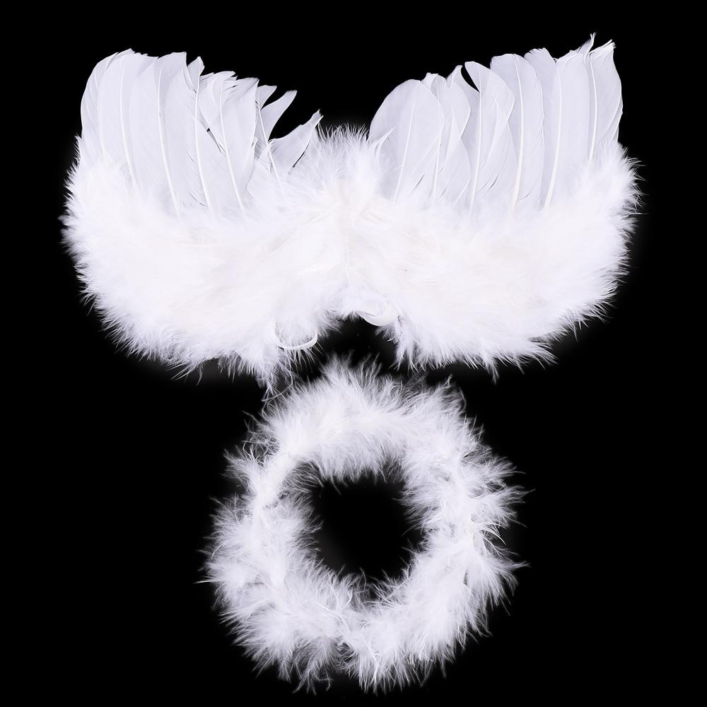 Prop Sales & Photo Baby White Party Angel For Kids Decoration Feather