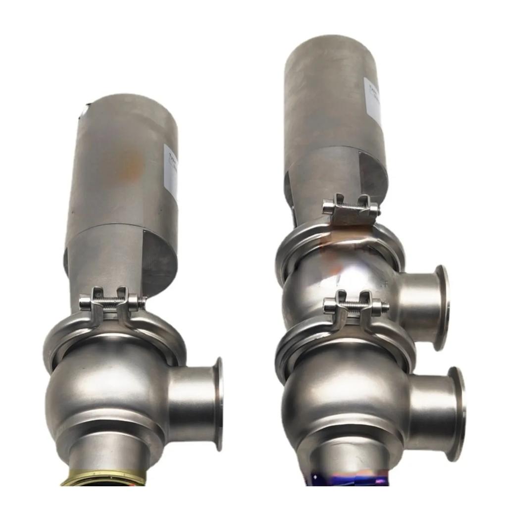 1.5" 2" 2.5" Трехзажимной клапан SUS 304 Нержавеющая сталь Санитарный Пневматический Клапан с переключателем направления Домашнее пивоварение