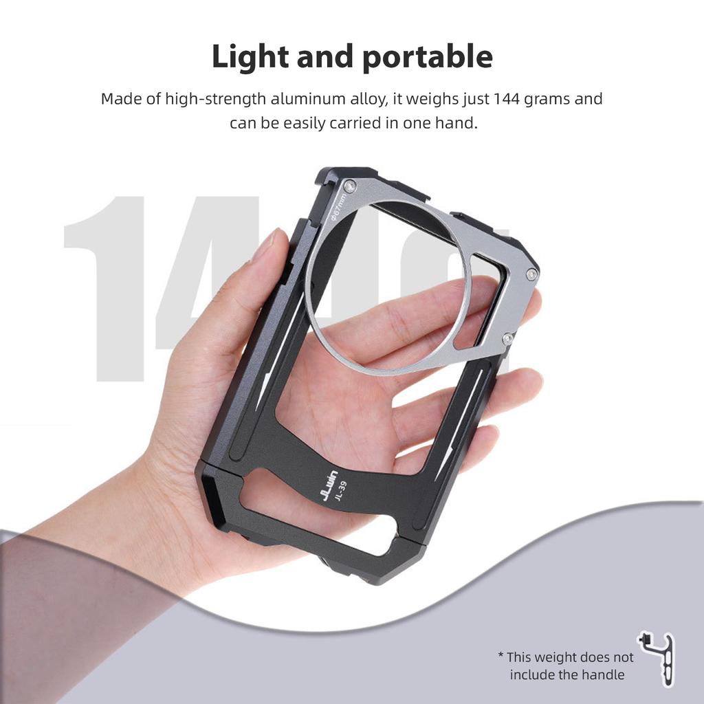 Универсальный комплект для видеосъемки смартфона с двумя ручками, металлическая клетка для телефона, портативное видео для телефона