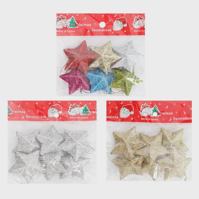 Gold Glitter Star Pendant - Christmas Tree Ornament