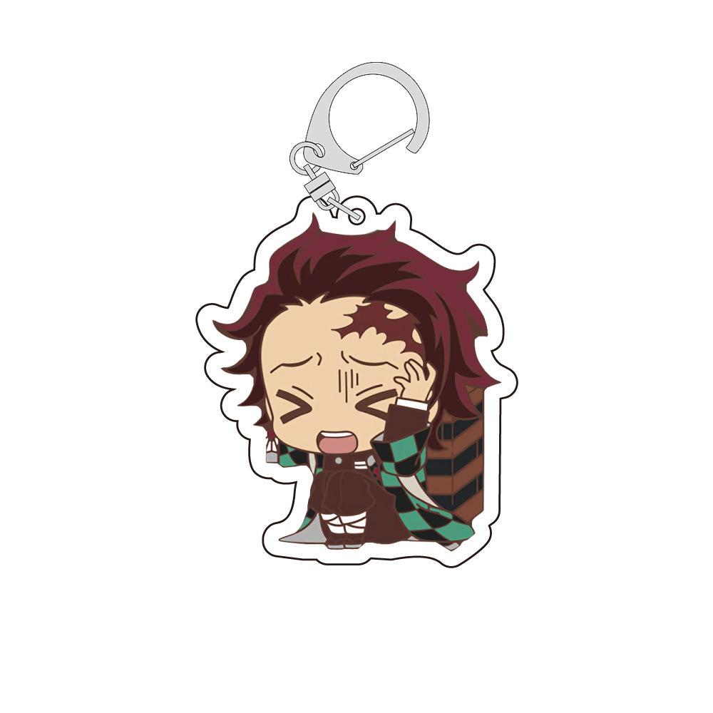 Клинок, рассекающий демонов Kimetsu Yaiba Танджиро Незуко Токито Муичиро Акриловый двусторонний брелок Прозрачный аниме-подвеска Косплей Мини легкий