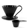 Sanyo Sangyo CAFEC Porcelain Flower 1 Dripper, Cup, Black, CFD-1BK
