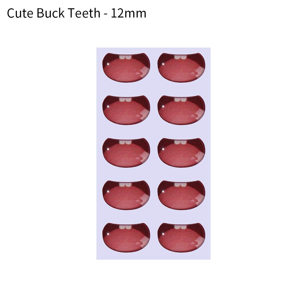 Glass crystal cute Anime Figurine Doll Cartoon Mouth Stickers MouthChips Paper Face Organ Paster