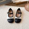 Girls' retro princess-style leather shoes with soft soles, fashionable princess shoes, new autumn non-slip single shoes for little girls