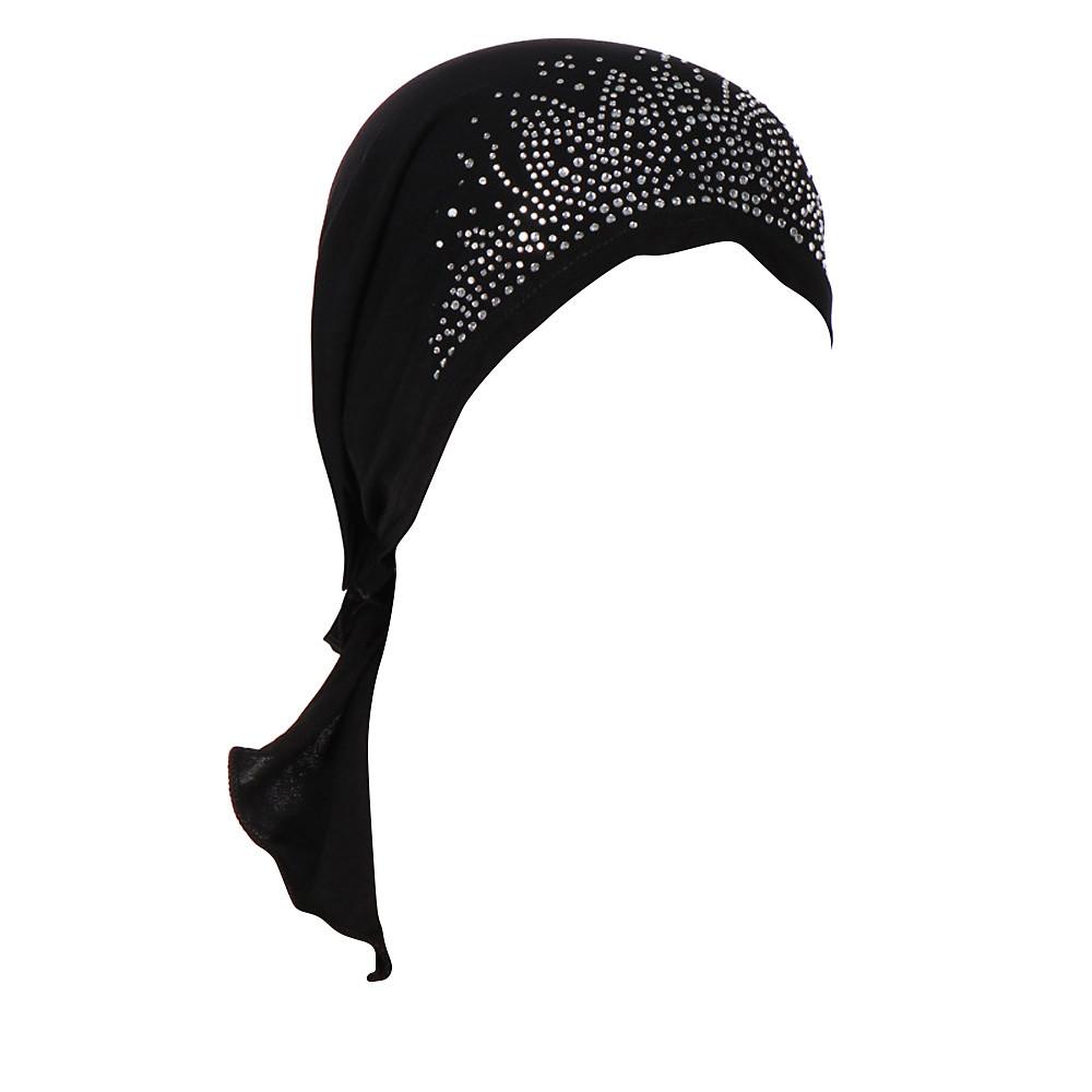 Женский индийский мусульманский эластичный тюрбан, хлопковый головной платок с выпадением волос, обертывание