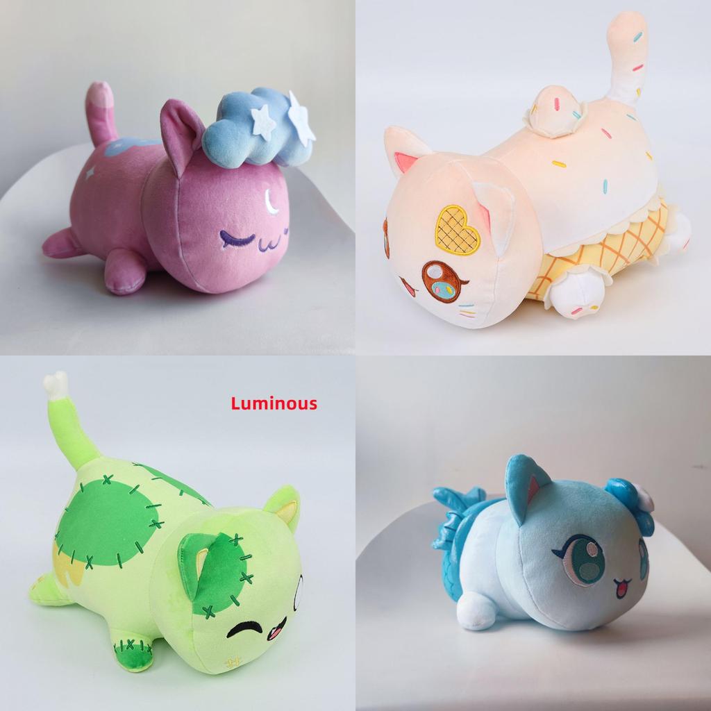 Милая плюшевая игрушка кошка Афмау, мягкая и светящаяся набивная подушка для фанатов, коллекционеров и детей