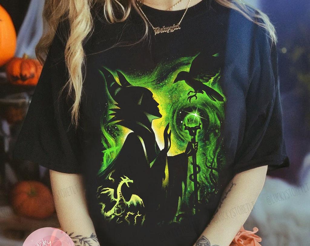 Retro Disney Maleficent Sleeping Beauty Portrait 90s Shirt, Disney Villains T-shirt, Magic Kingdom, Maleficent Tee, Disney Halloween Shirt