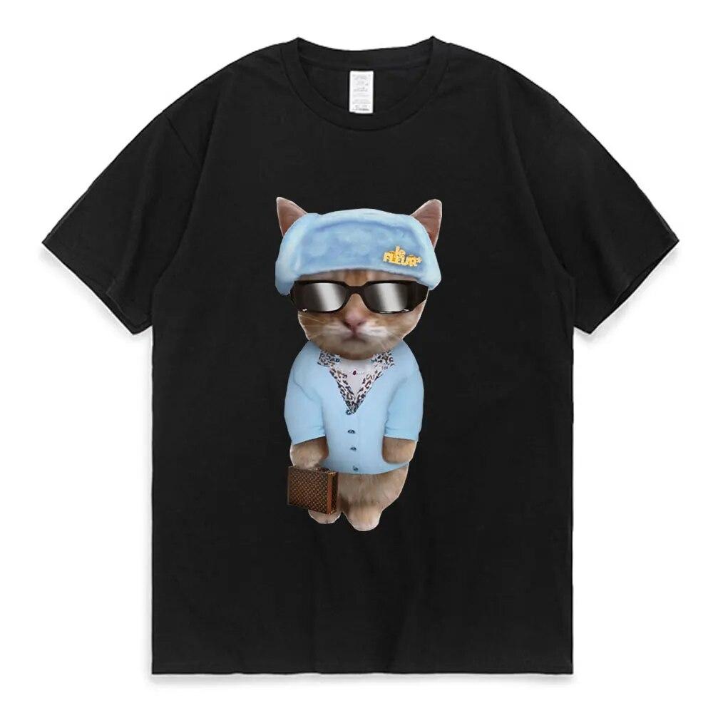 Забавная футболка El Gato Sad Crying Cat Munchkin Kitty Meme, модная футболка с рисунком, модная футболка с коротким рукавом, унисекс, женская повседневная хлопковая футболка